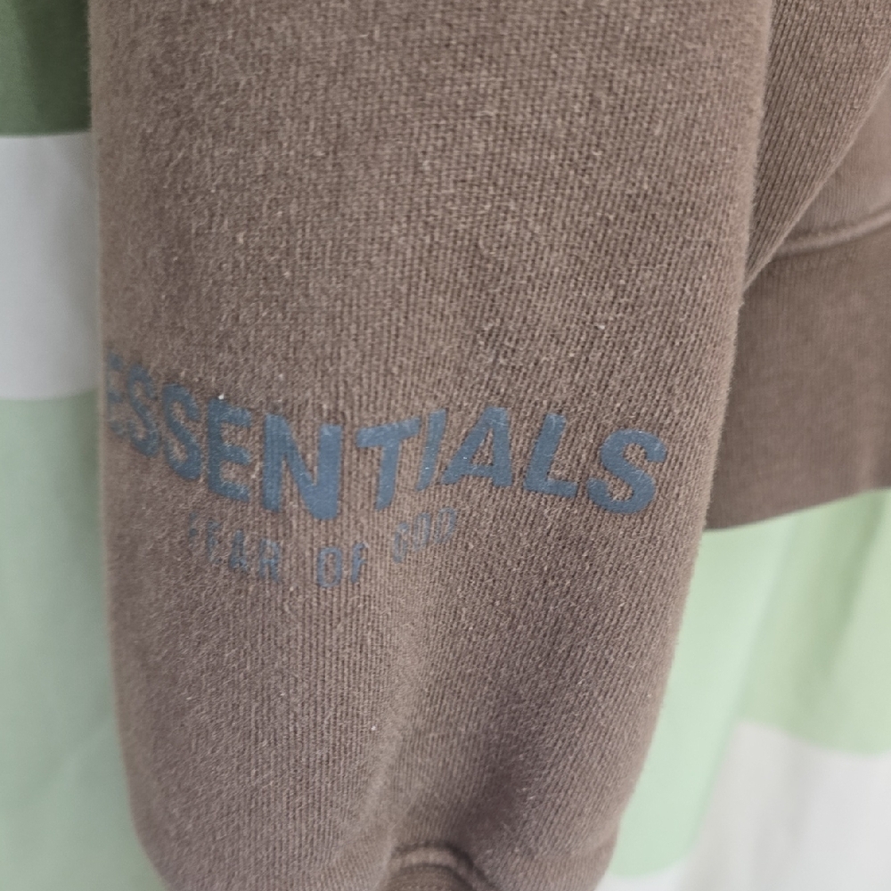 Fear of God Essentials Brown Pullover Hoodie Sz L - Picture 6 of 8
